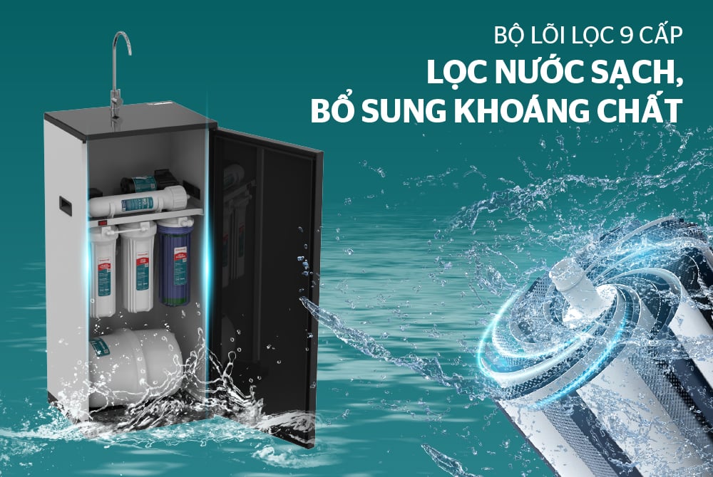 Máy lọc nước RO 09 lõi Sunhouse SHA5120K – ảnh 8