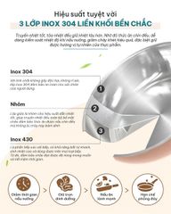 Chảo inox đa lớp Sunhouse IN24M6P ảnh 6