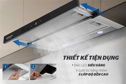 Máy hút mùi âm tủ Sunhouse SHB6288MT – ảnh 3
