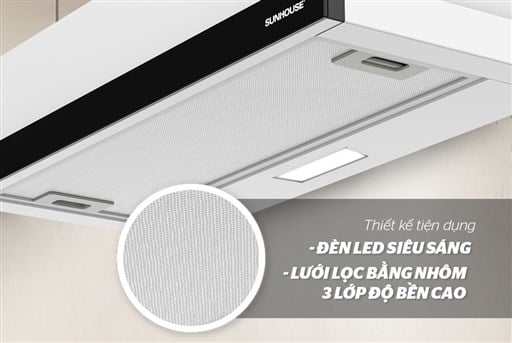 Máy hút mùi âm tủ Sunhouse SHB6123 – ảnh 3