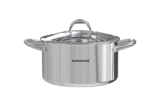 Bộ nồi chảo INOX304 đáy liền Sunhouse SHG808 – ảnh 2