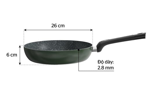 Chảo chống dính vân đá đáy từ Sunhouse SH26G – ảnh 3