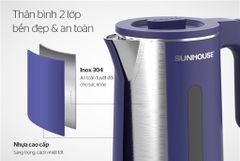 Ấm siêu tốc inox 2 lớp Sunhouse SHD1356 ảnh 2
