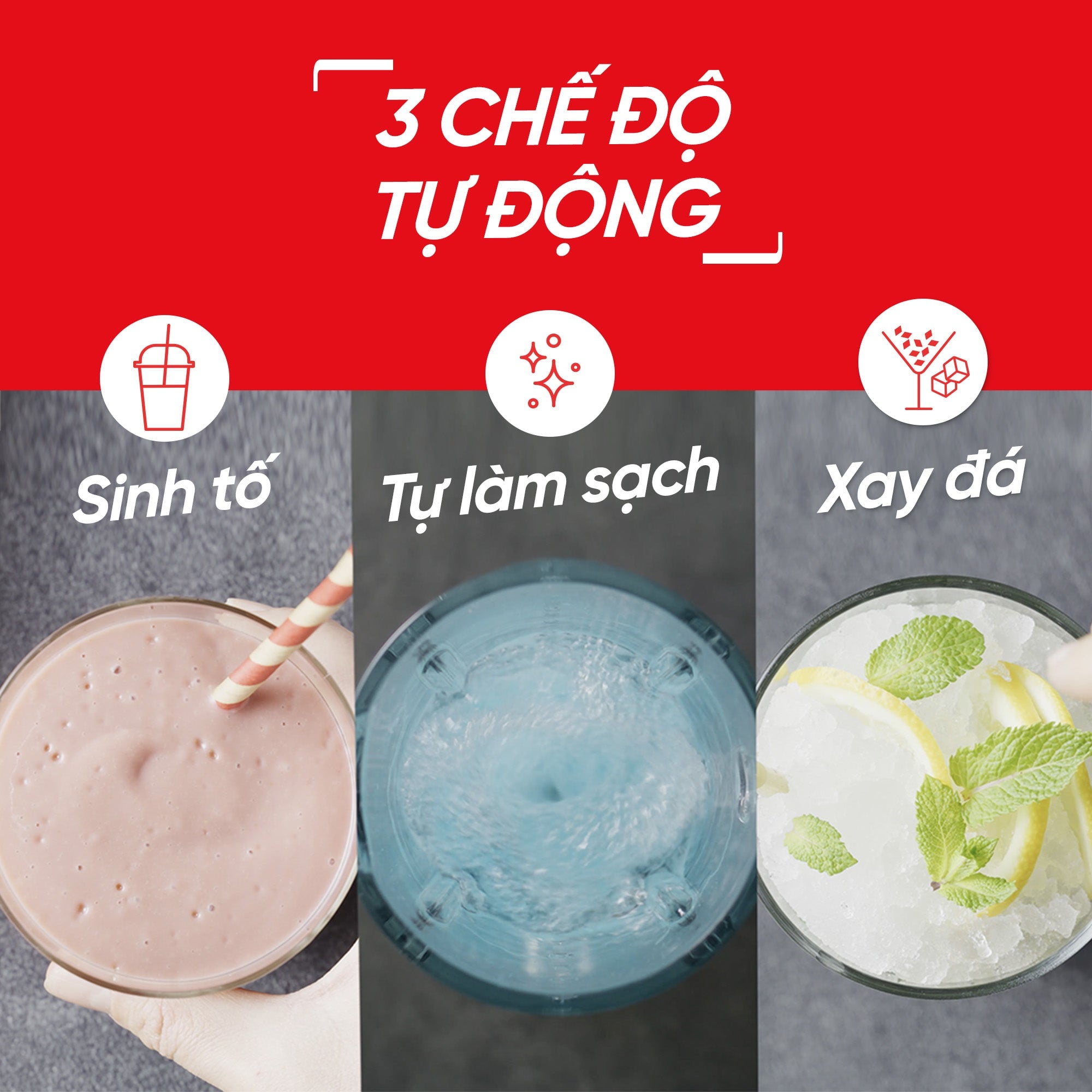 Máy xay sinh tố Tefal PerfectMix BL871D31 - 1200W, cối thủy tinh – ảnh 2