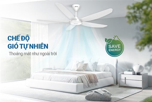 Quạt trần 5 cánh Sunhouse apex APF7668W – ảnh 6