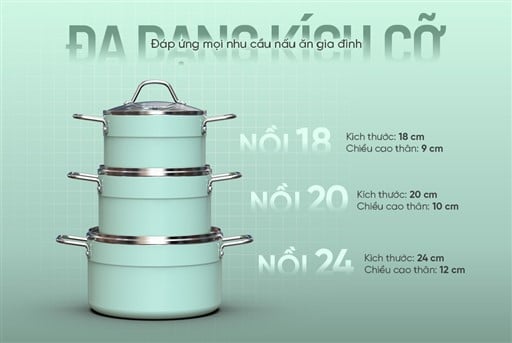 Bộ nồi chống dính đáy từ Sunhouse eco SHG1122M – ảnh 7