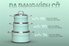 Bộ nồi chống dính đáy từ Sunhouse eco SHG1122M ảnh 7