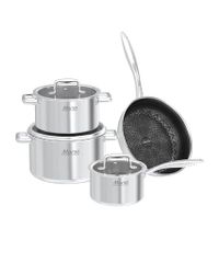 Bộ nồi chảo inox hybrid liền đáy Sunhouse Mama SHG810 ảnh 2