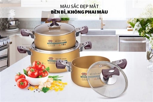 Bộ nồi anod Sunhouse SH6634 – ảnh 2