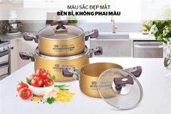 Bộ nồi anod Sunhouse SH6634 ảnh 2