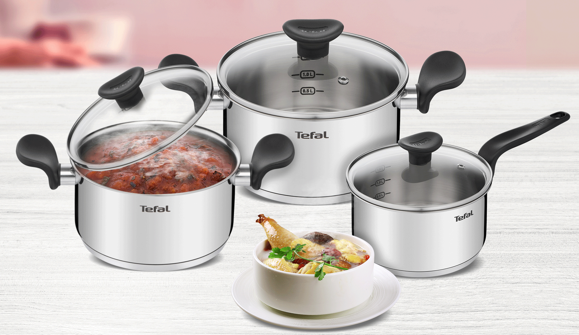 Bộ nồi Tefal Primary 16/18/20cm – ảnh 2