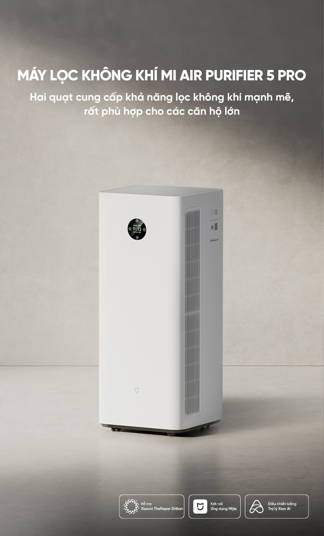 Máy lọc không khí Xiaomi Mijia 5 Pro máy lọc không khí diện tích 92m² – ảnh 3