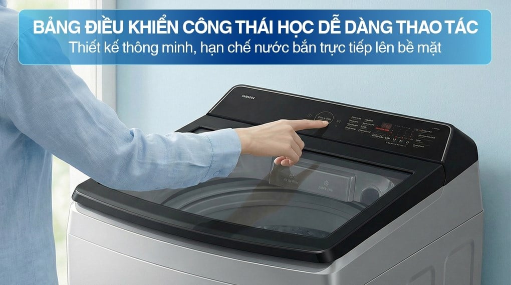 Máy giặt Samsung Ecobubble Inverter 12.5 kg WA40F12E4LSV – ảnh 3