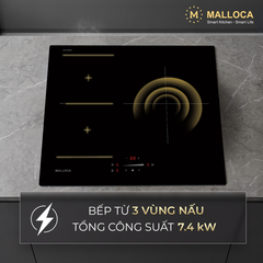 Bếp từ 3 vùng nấu 59cm Flexzone Malloca MI593FZ ảnh 5