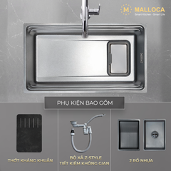 Chậu rửa chén 1 hố Inox 304 Malloca SILVER MS7743SI ảnh 4