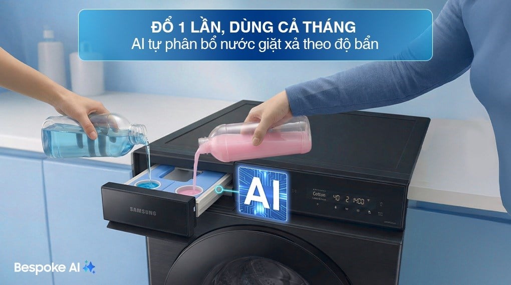 Máy giặt Samsung Bespoke AI Inverter 14 kg WW14BB944DGBSV – ảnh 4