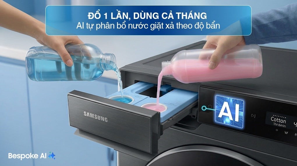 Máy giặt Samsung AI EcoBubble Inverter 12 kg WW12CGP44DSBSV – ảnh 4