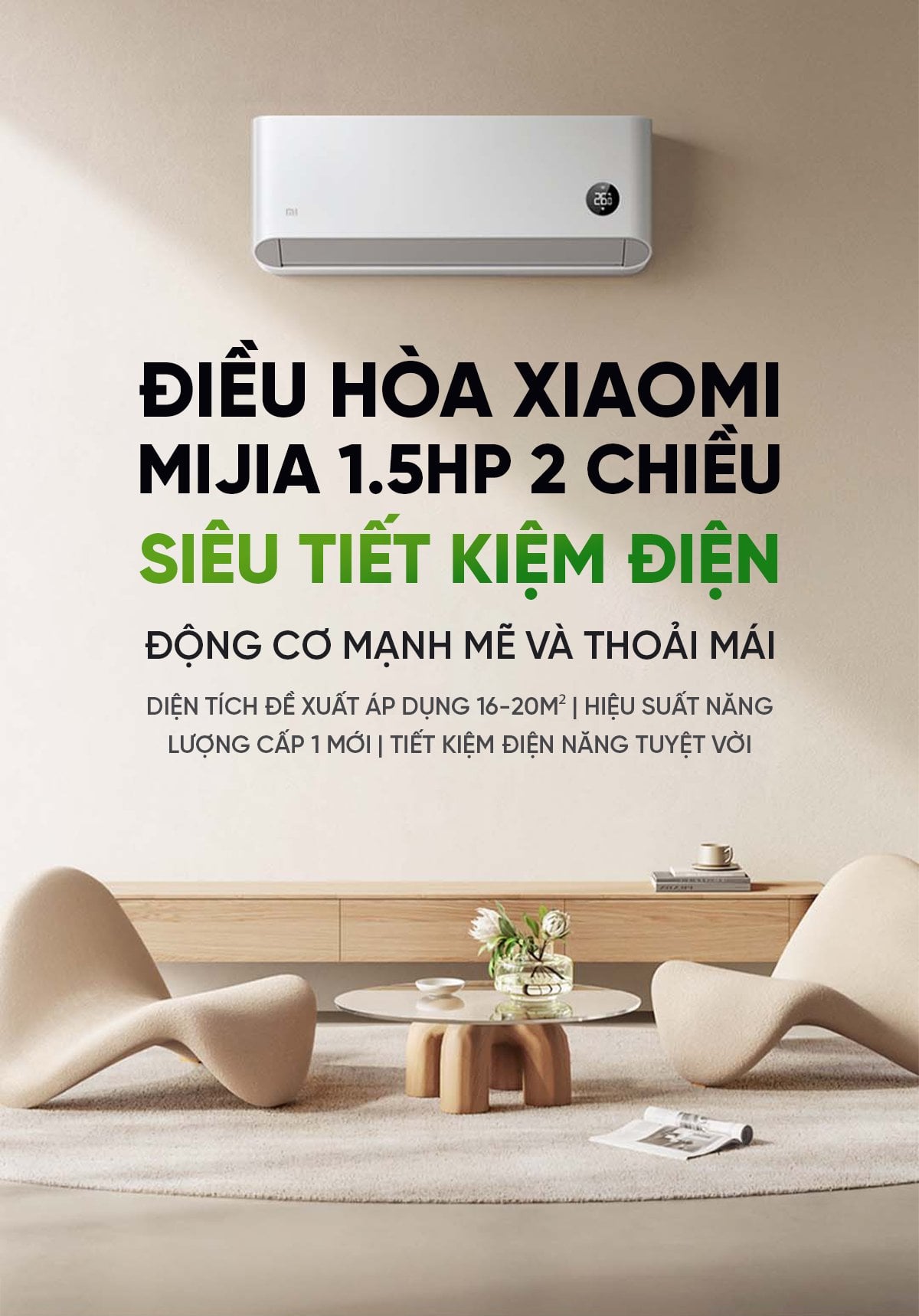 Điều hòa Xiaomi Mijia KFR-35GW/N1A3 1.5HP 2 chiều – ảnh 2
