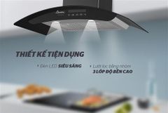 Máy hút mùi kính cong apex APB6681-90C ảnh 4