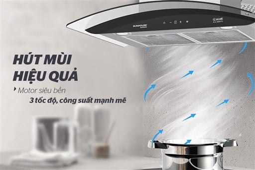 MÁY HÚT MÙI cao cấp KÍNH CONG SUNHOUSE MAMA MMB6682-70 Máy hút mùi kính cong SUNHOUSE MAMA MMB6682-70 – ảnh 4