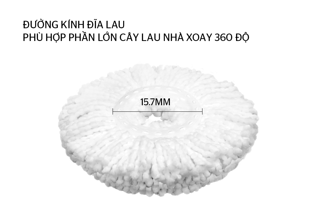 Bông lau nhà microfiber xoay 360 độ Sunhouse KS-CO350M – ảnh 6