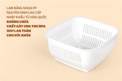 Bộ 5 rổ đựng thực phẩm biozone 16CM KB-BA5B01W ảnh 3