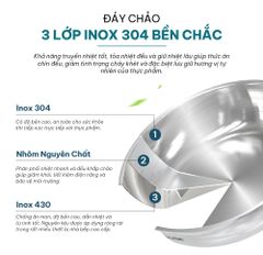 Chảo inox liền khối Sunhouse healthy IN20M7E ảnh 7