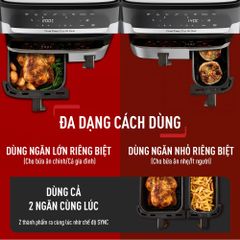 Nồi chiên không dầu 2 ngăn Tefal 2in1 EY905D10 - 8.3L - Điện tử ảnh 3