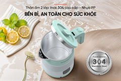 Ấm siêu tốc inox 2 lớp 1.8L Sunhouse SHD1357 ảnh 4