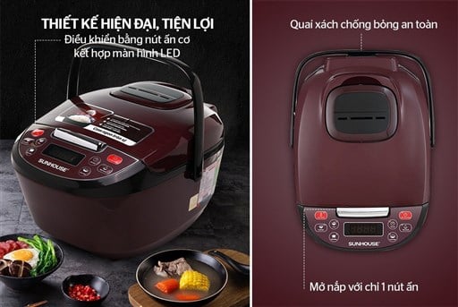 Nồi cơm điện tử 1.8L Sunhouse SHD8909 – ảnh 3