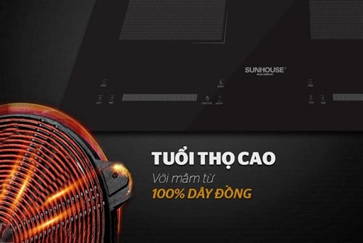 Bếp đôi điện từ Sunhouse SHB500DI – ảnh 5