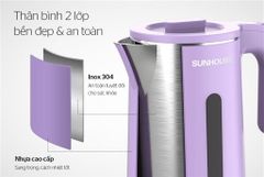 Ấm siêu tốc inox 2 lớp 1.8L Sunhouse SHD1368KB ảnh 3