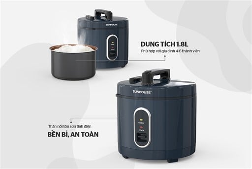 Nồi cơm điện 1.8L Sunhouse SHD8632 – ảnh 3