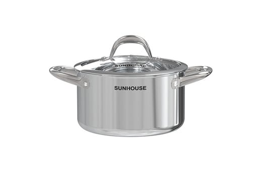Bộ nồi chảo INOX304 đáy liền Sunhouse SHG808 – ảnh 3