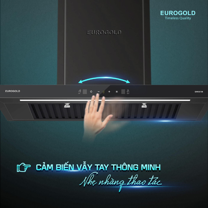 Máy hút mùi chữ T Eurogold EUH03570WB - màu đen, 70cm – ảnh 2