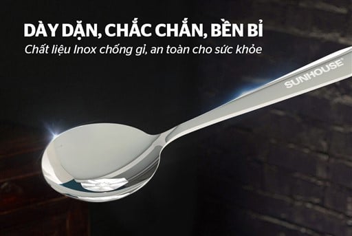 Bộ 2 thìa muỗng đa năng 175 inox Sunhouse KS-S2PO175I – ảnh 4