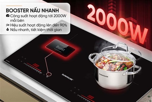 Bếp đôi điện từ Sunhouse SHB-566HL – ảnh 7