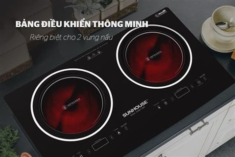 Bếp hồng ngoại Sunhouse SHB9112MT – vùng nấu – ảnh 4