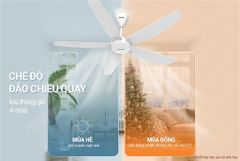 Quạt trần 5 cánh Sunhouse apex APF7668W ảnh 7