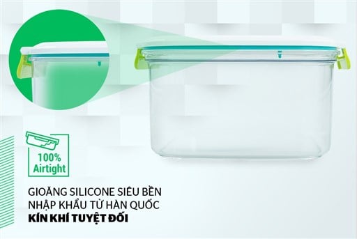 Hộp bảo quản thực phẩm thông minh biozone vuông 2000ML KB-SM2000S1 – ảnh 4