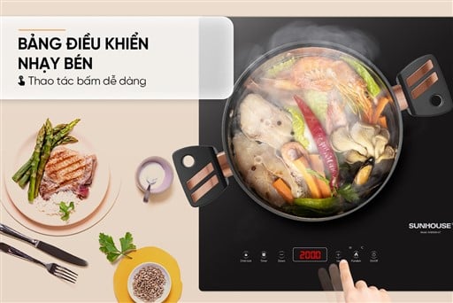 Bếp đôi điện từ Sunhouse SHB9606-GT – ảnh 8