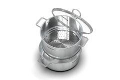 Bộ nồi xửng 3 đáy Sunhouse SHG507-24C ảnh 3