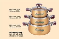 Bộ nồi anod Sunhouse SH6634 ảnh 3
