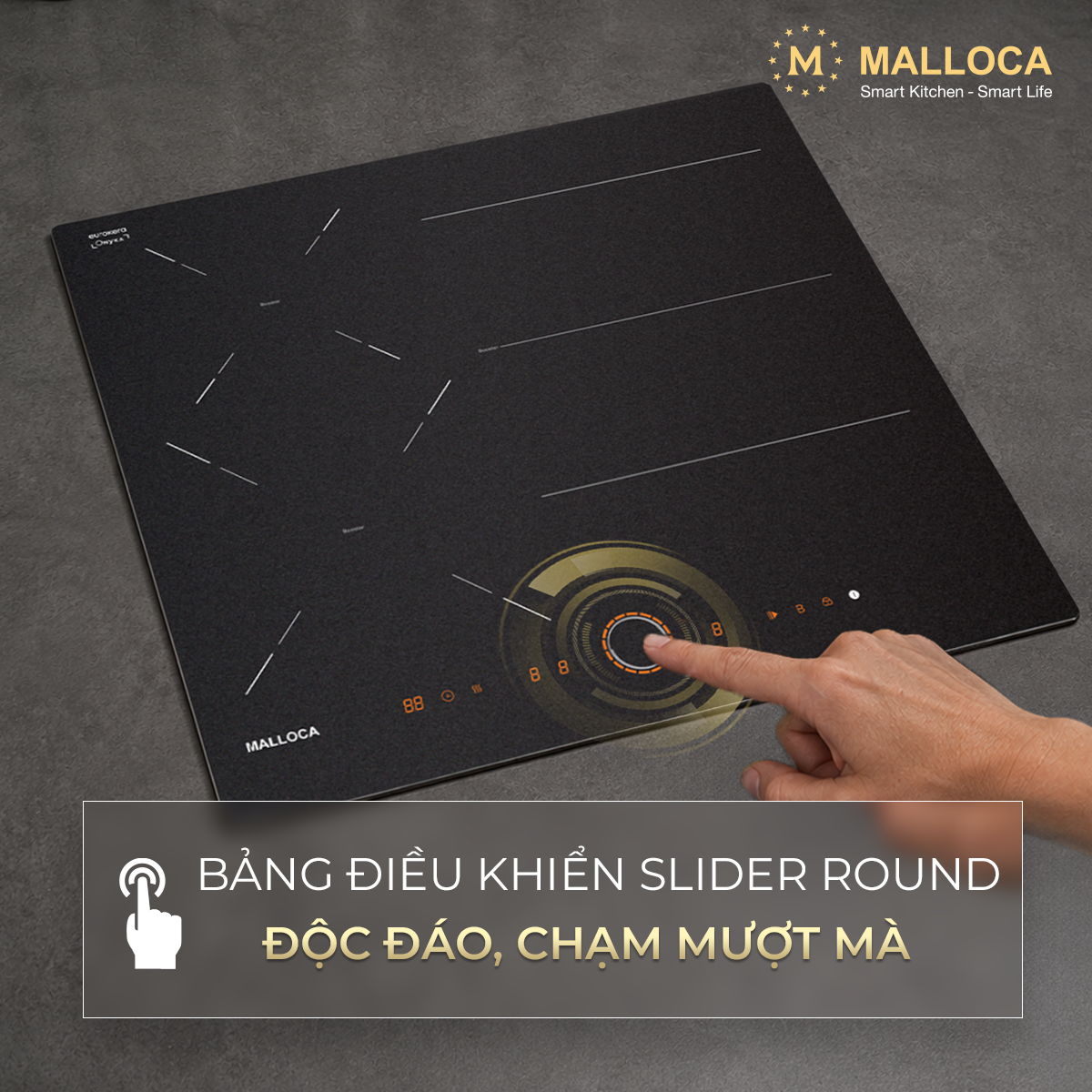 Bếp từ 3 vùng nấu 59CM Malloca MI593ES - Lắp đặt bếp từ Malloca MI593ES Bếp từ 3 vùng nấu 59CM Malloca MI593ES - Lắp đặt bếp từ Malloca MI593ES