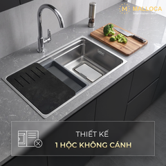 Chậu rửa chén 1 hố Inox 304 Malloca SILVER MS7743SI ảnh 5
