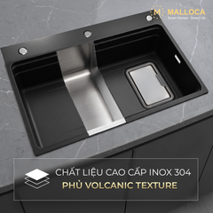 Chậu Rửa Chén 1 hố Inox 304 Malloca VOLCANIC MS7750GR ảnh 6