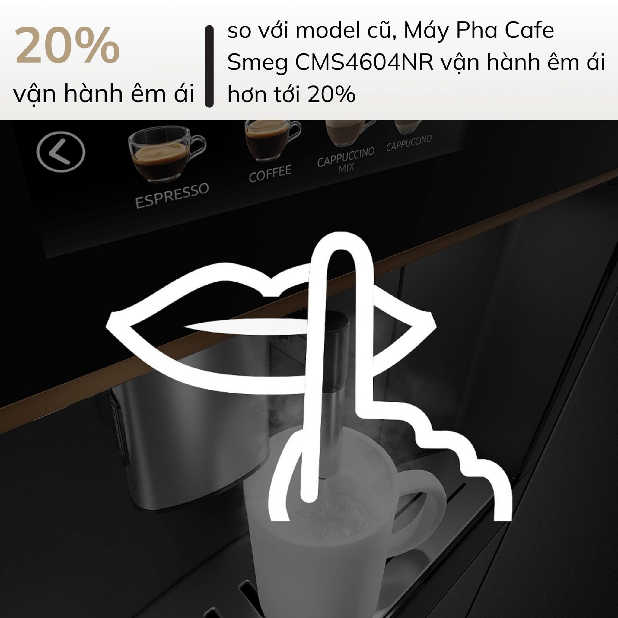 Máy Pha Cafe Smeg CMS4604NR Dolce Stil Novo – ảnh 4
