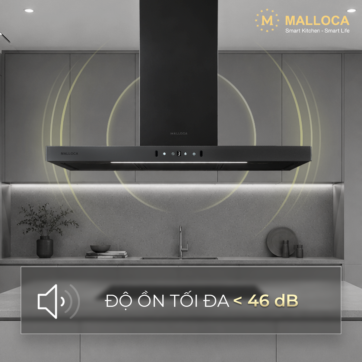 Máy hút mùi đảo 90cm Malloca MH9058 - Lắp đặt MH9058 trên bếp đảo Máy hút mùi đảo 90cm Malloca MH9058 - Lắp đặt MH9058 trên bếp đảo