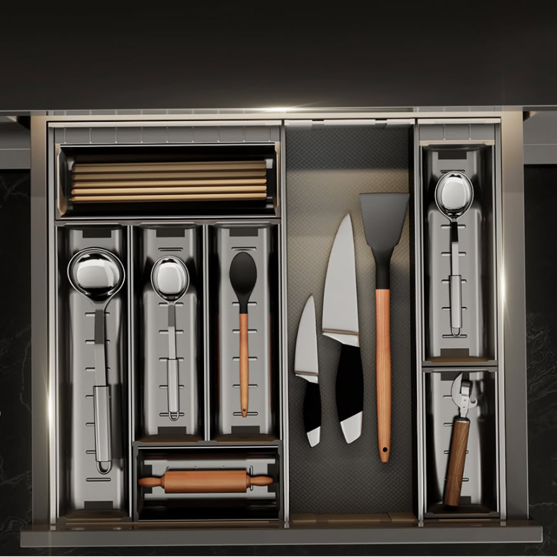 Khay chia thìa dĩa inox 304 Eurogold E0645E - 45cm