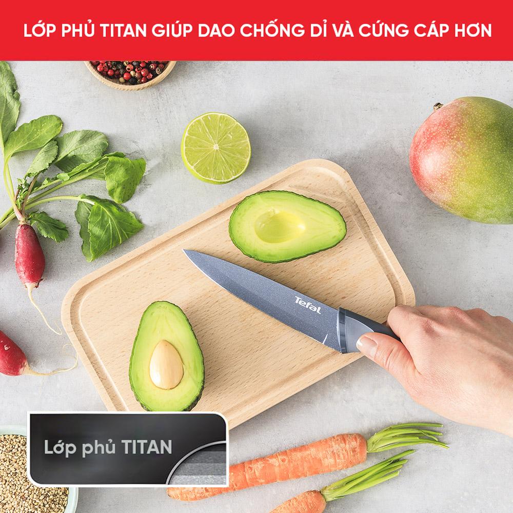 Dao gọt trái cây phủ Titanium Tefal Fresh Kitchen K1220704 - 12cm – ảnh 2